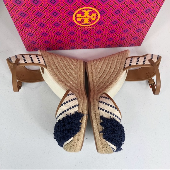 New Tory Burch Wedged Sandals Size 11 M (BA) - Picture 3 of 8